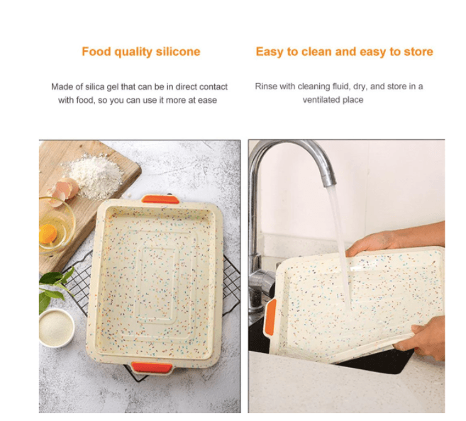 Homerely (We Cover All Import Duties) - Wholesale Baking Dish - Reusable Square Silicone Baking Pan4