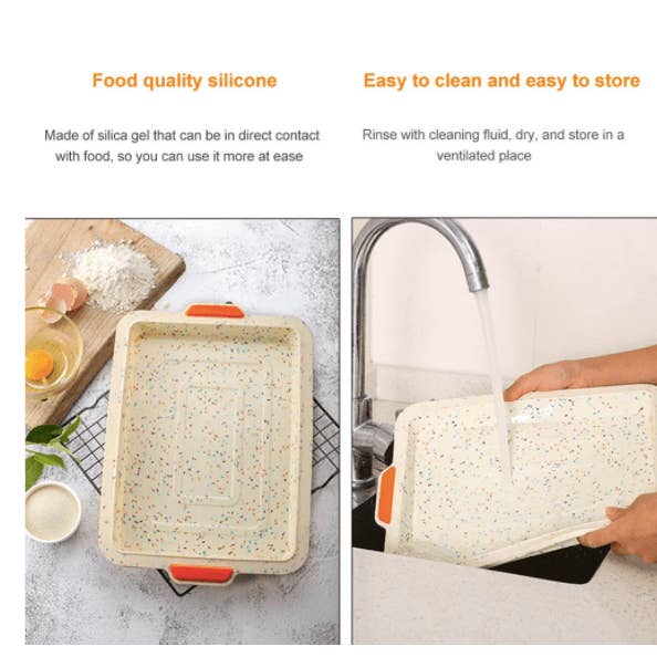 Homerely (We Cover All Import Duties) - Wholesale Baking Dish - Reusable Square Silicone Baking Pan4