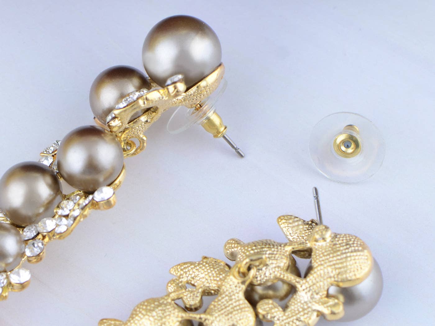 AK Brand - Wholesale Dangle Earrings - Swarovski Crystal Dangling Black Pearl Vine Earrings4