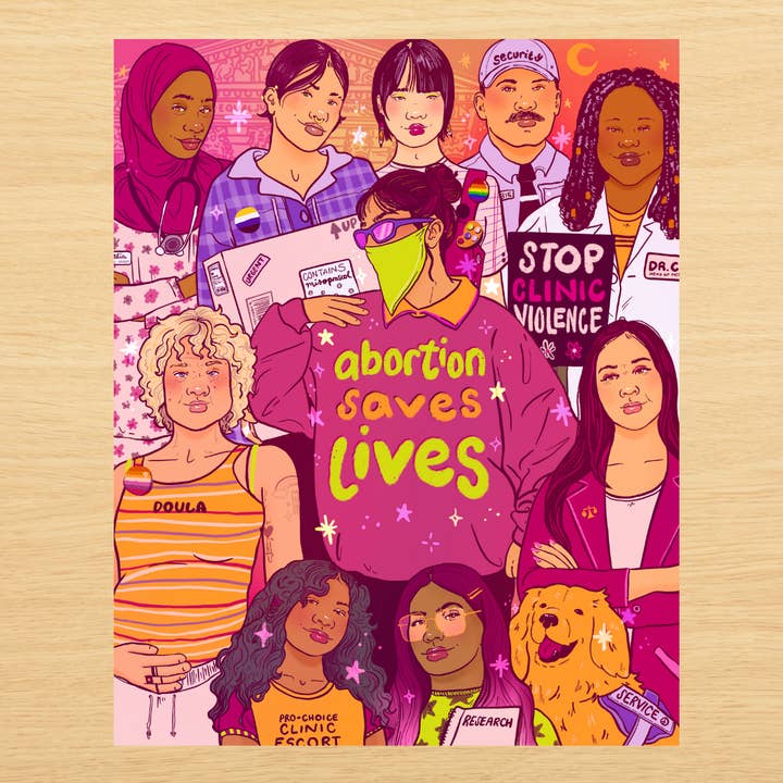 L'avortement sauve des vies - Imprimer pour la vente par Liberal Jane Illustration