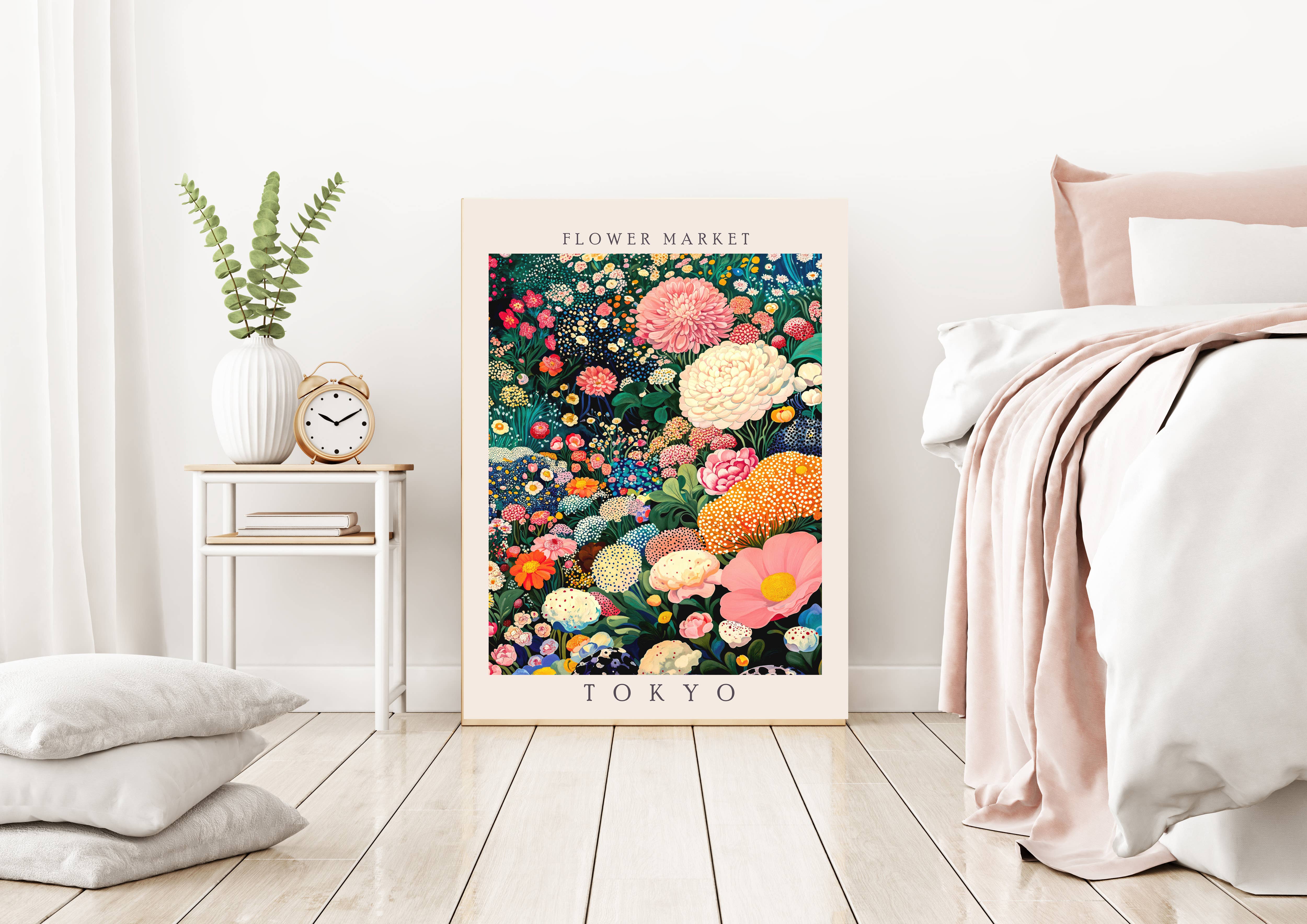 Kumo Art Prints – wholesale Art print – Flower Market Tokyo Japanese Art Print     2