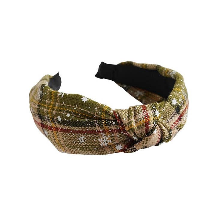 Ekartini - Wholesale Fashion headband – women's - Christmas Plaid Knotted Headband10