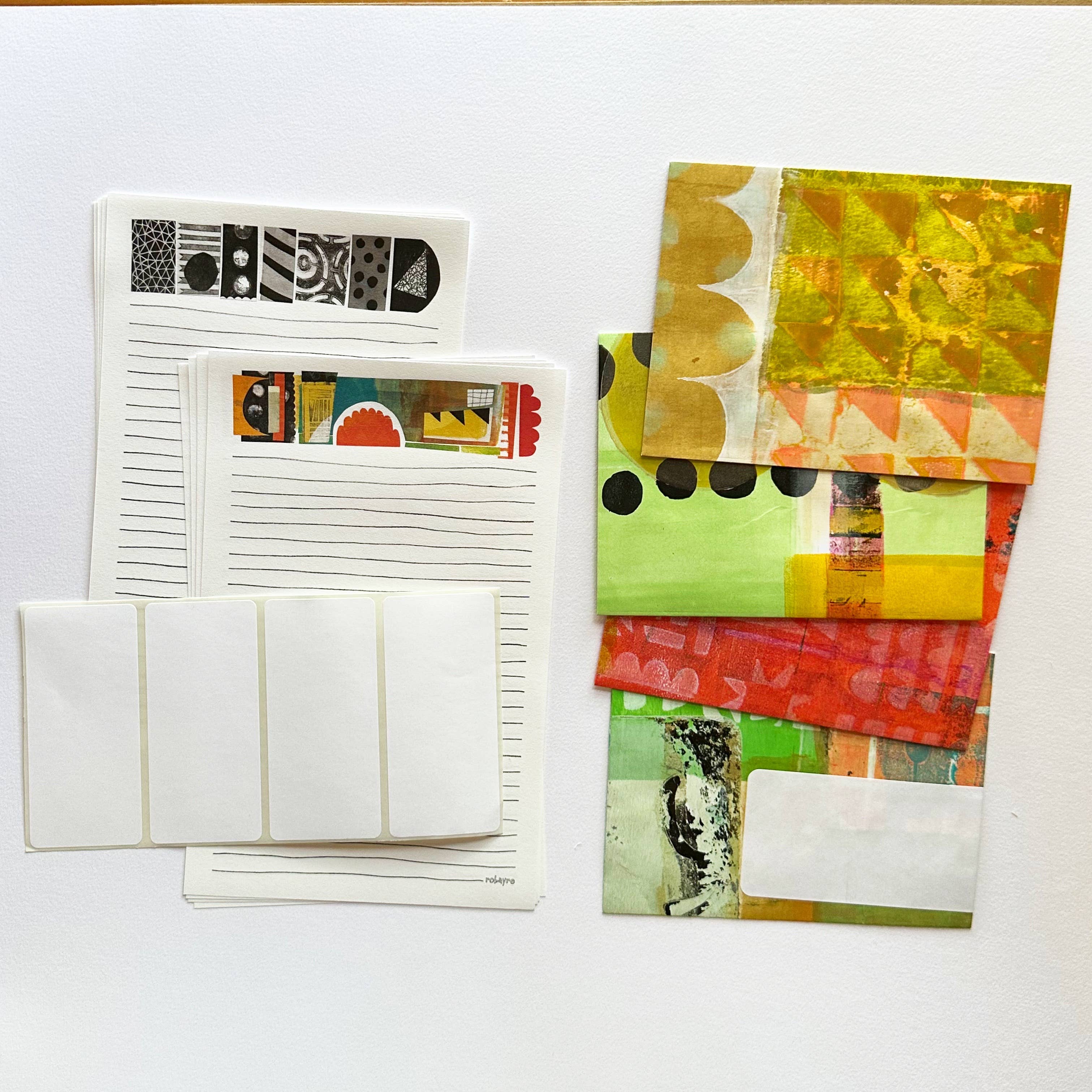 Robayre - Wholesale Stationery/Notecard Set - Life is Colorful Stationery Set Paper Envelopes by Robayre3