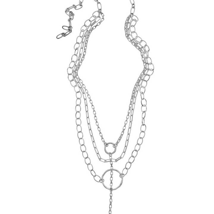 Layered Links 3 rangs argent mat pour la vente par Accessorizit Inc.