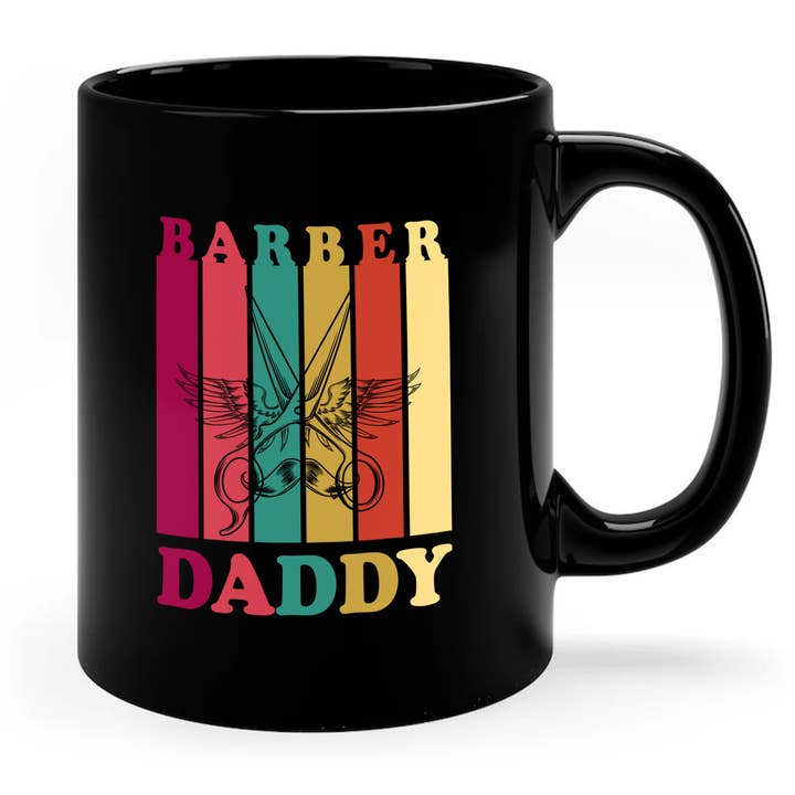 Tasse Barber Daddy, tasse rétro vintage, tasse de barbier pour papa pour la vente par byMerryWorks