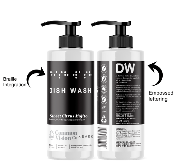 BARKLY BASICS - Wholesale Dish soap - Braille Dish Wash1