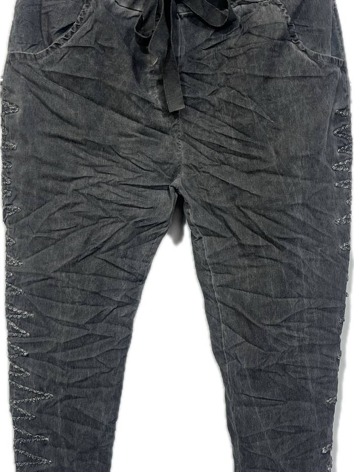 Pantaloni a Zigzag con Paillettes per la vendita all'ingrosso da parte di Marisima by Urban Mangoz