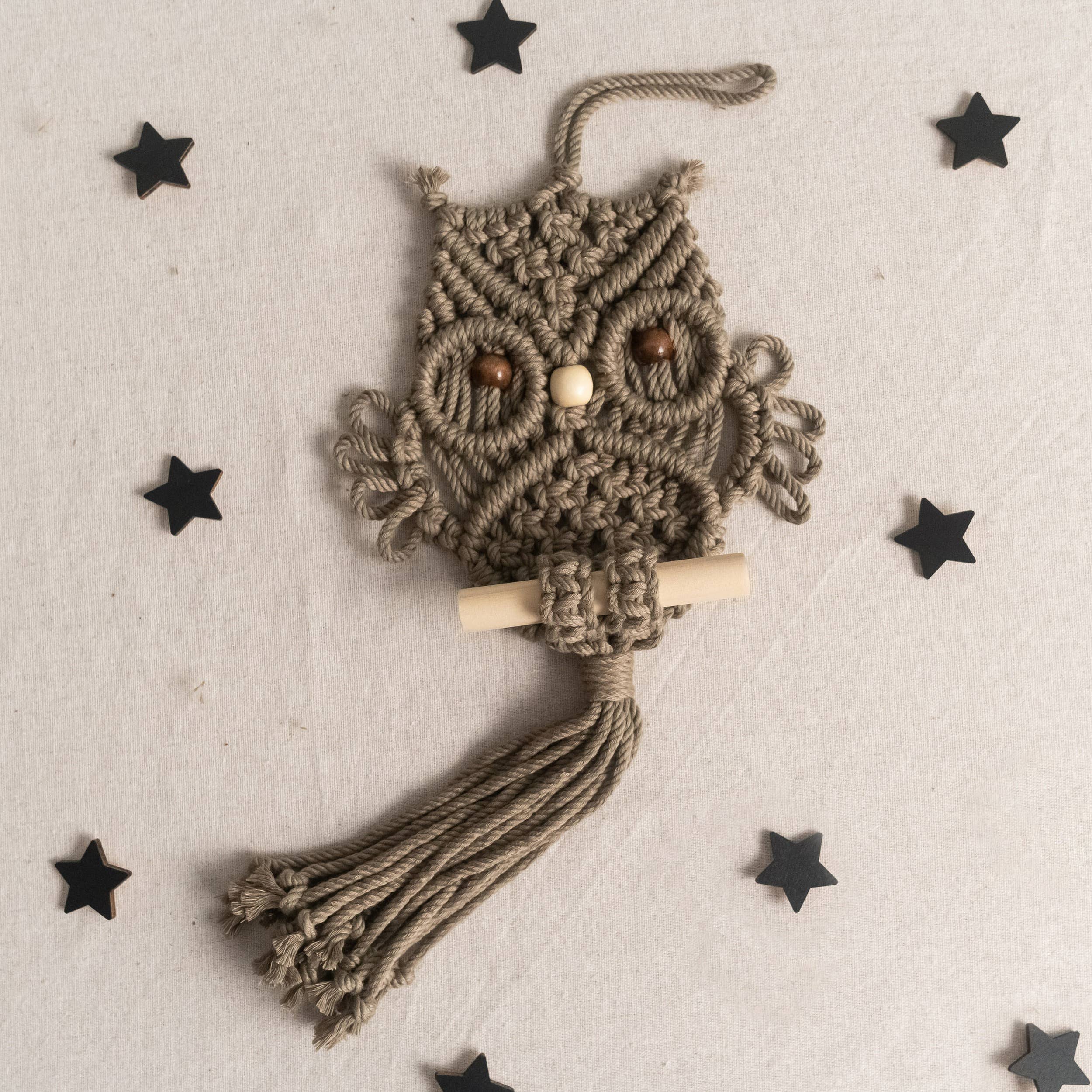 BeanDaikon – wholesale Väggdekor - Barn och baby – Macrame Uggla Vägghängande W736