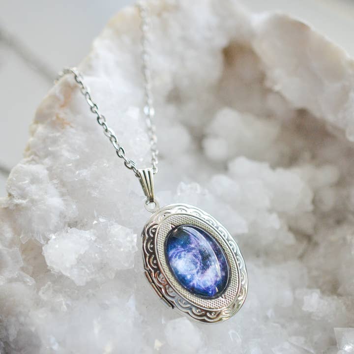 Galaxy Medaillon Halskette für den Großhandel von Livin Freely