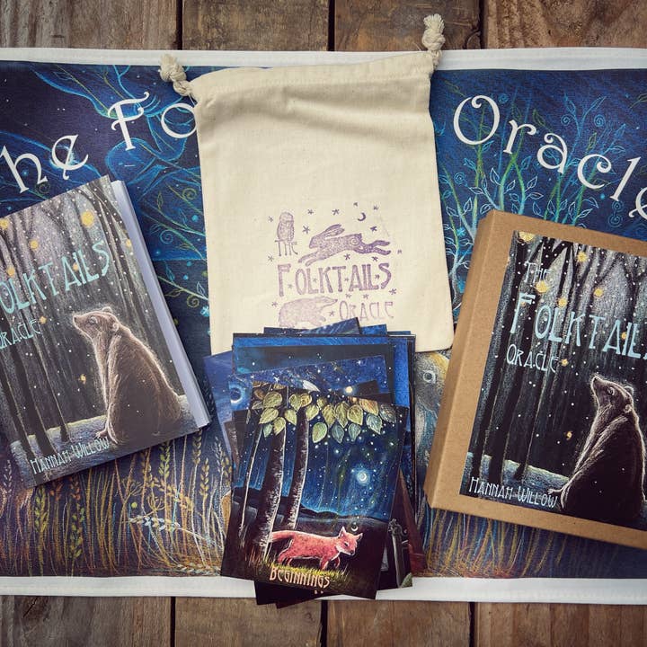 Hannah Willow Art – wholesale Tarot cards – The Folktails Oracle deck, Special black box edition4