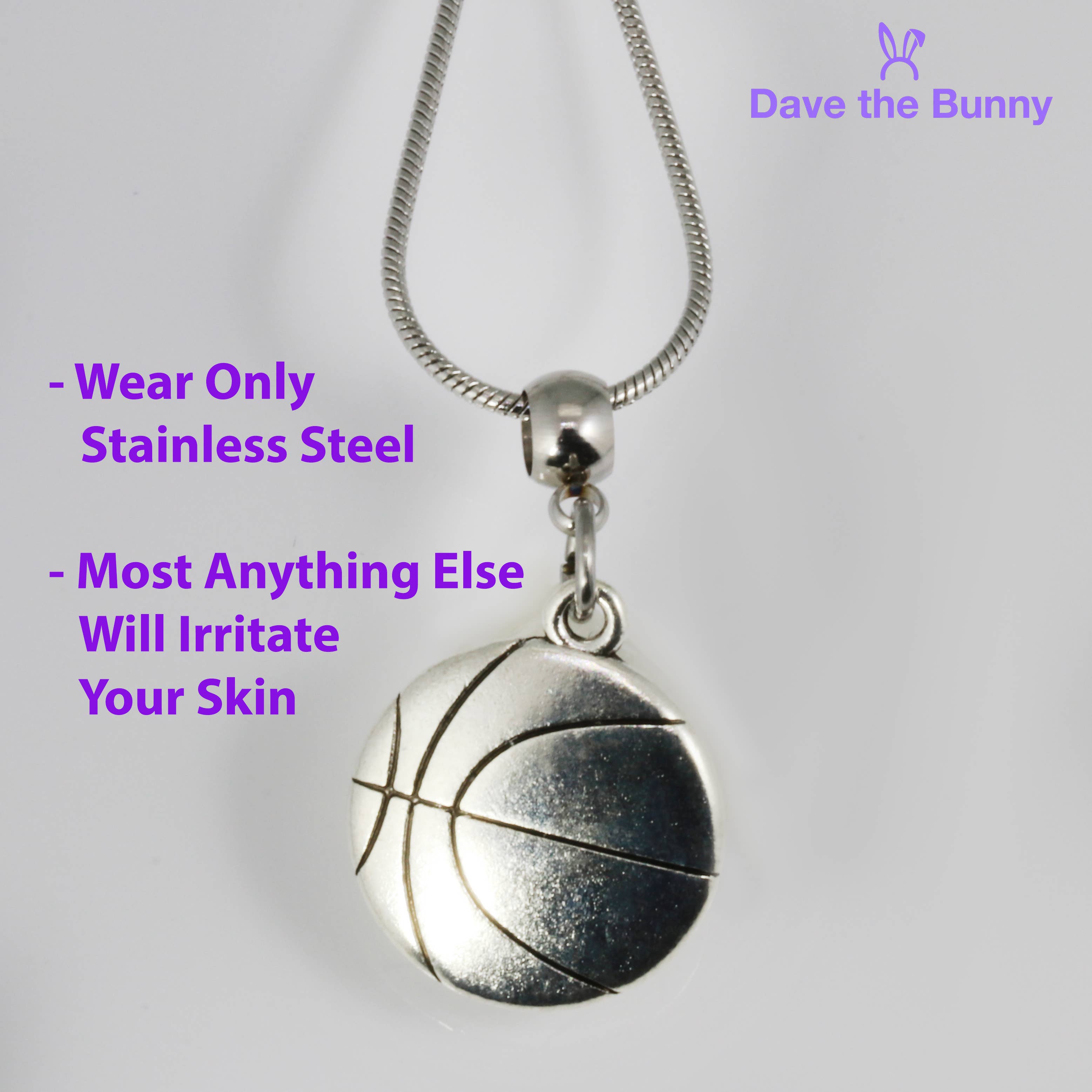 Dave The Bunny - Wholesale Pendant/Charm Necklace - Basketball Necklace2