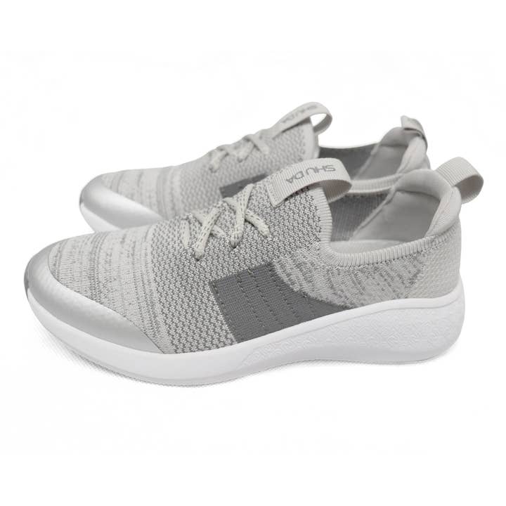 Jessica Lace-up Flyknit Trainer in Grey for wholesale by Shu Da Living