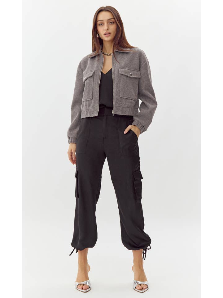 Liza Bomber in Chocolate Houndstooth Liza Bomber in Chocolate Houndstooth