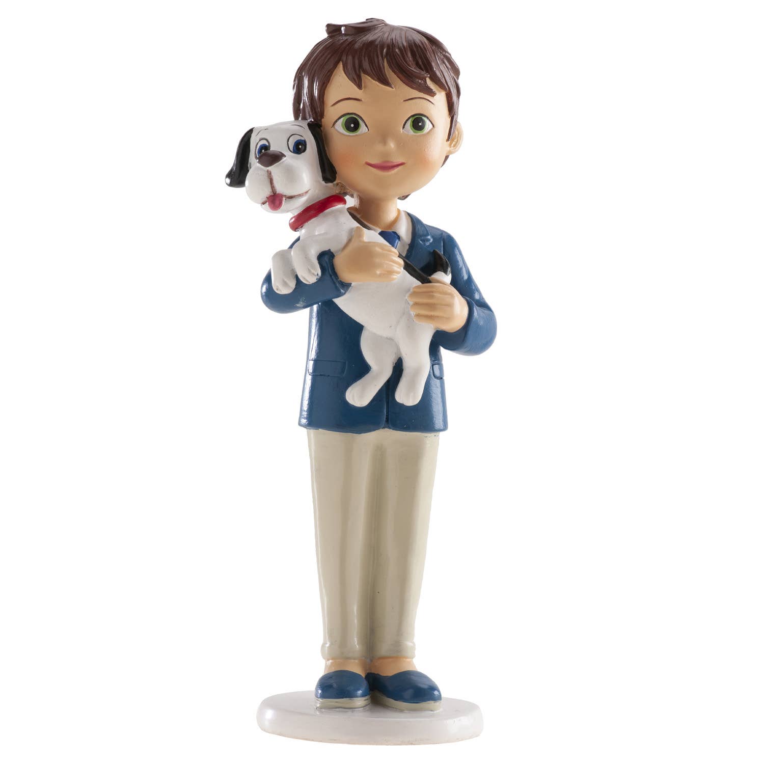 dekora - Wholesale Decorative Figurine - Decorative figure for communion, boy with dog 16.5CM0