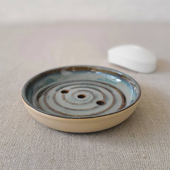 Seafoam Blue Classic Soap Dish for wholesale by Katie L Thompson Designs