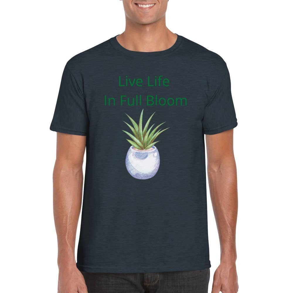 The Graceful Dragonfly – wholesale Screen printed t-shirt – Men′s – Living Life In Full Bloom Shirt, Plant Lover Gift, Positive0
