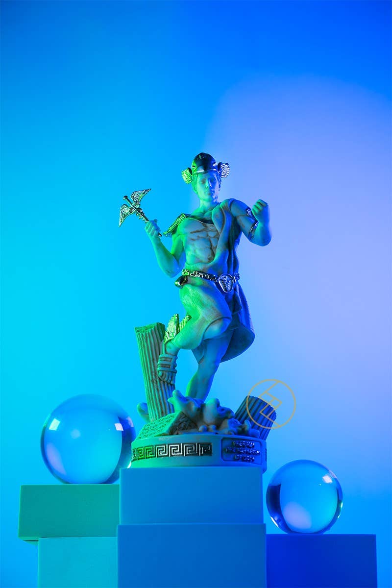 Art Culture Deco - Wholesale Decorative Figurine - Hermes Statue The Messeger Of Gods Sculpture Alabaster 25 cm0