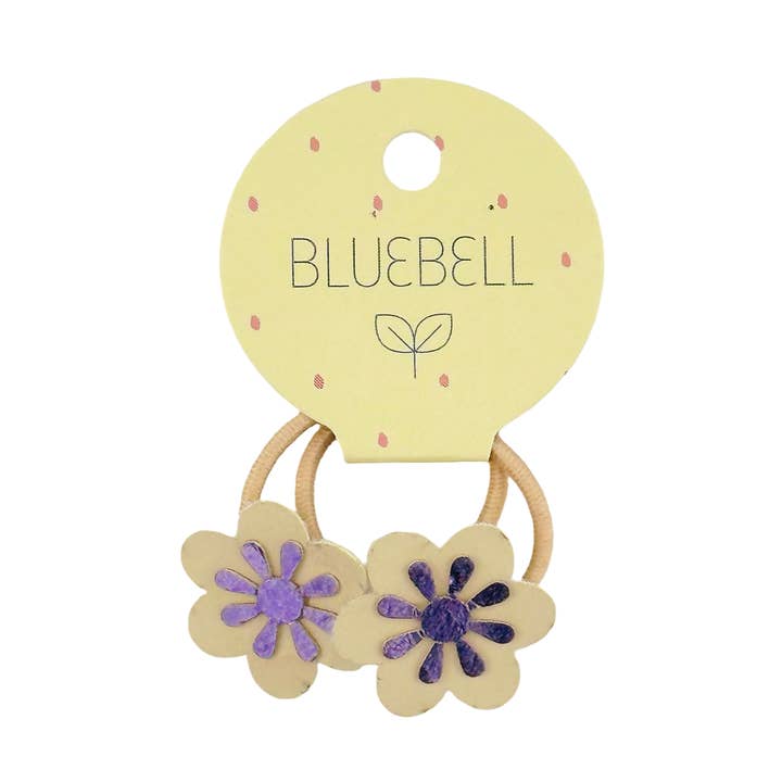Bluebell Petite - Wholesale Hair Tie - Kids - Flower Hair Ties Lilac Metallic 0