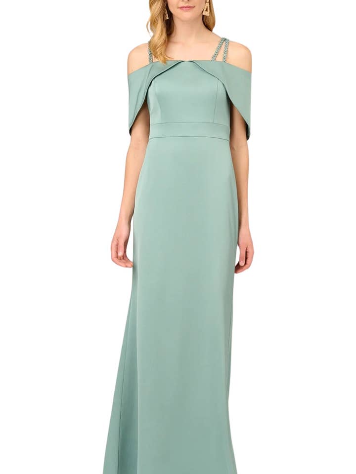 Aidan Mattox satijnen kolomjurk met dubbele bandjes voor wholesale door Immediate Apparel