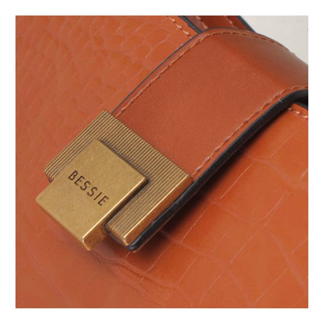 Bessie London - Wholesale Crossbody Bag - Women's - CROC BAGUETTE BAG5