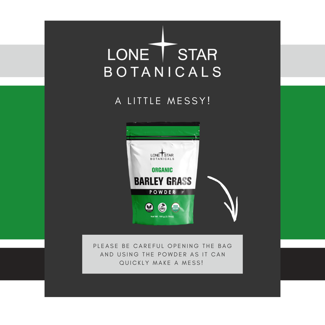 Lone Star Botanicals - Wholesale Protein/Superfood Powder - Organic Barley Grass Powder -- 3.52 oz5