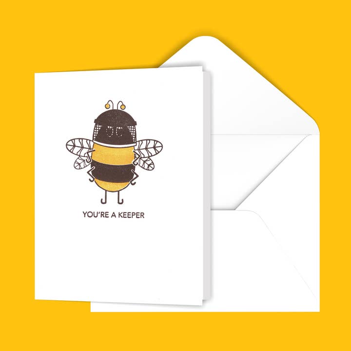 You Are a Keeper Greeting Card for wholesale by Black River Letterpress & Paper Co.