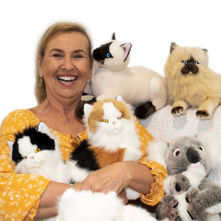 FurTastic Friends by Bocchetta Plush Toys - Wholesale Pet Plush Toy - Dog - Amelia - Seal point Siamese cat Size 37cm/14.6"
