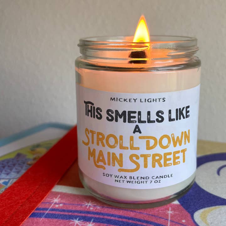 Mickey Lights - Wholesale Jar/Filled Candle - A Stroll Down Main Street | 7 oz Soy Blend Candle4