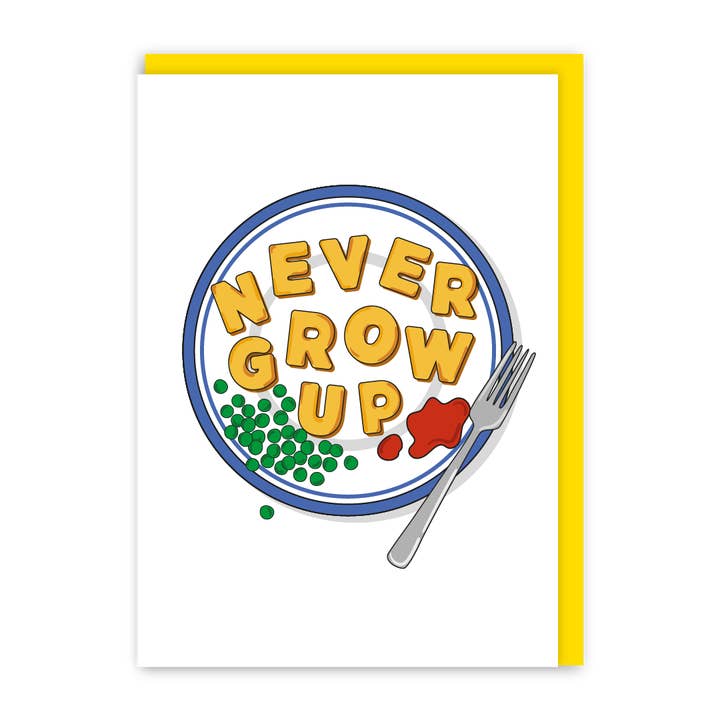 Never Grow Up Birthday Card for wholesale by In Real Life