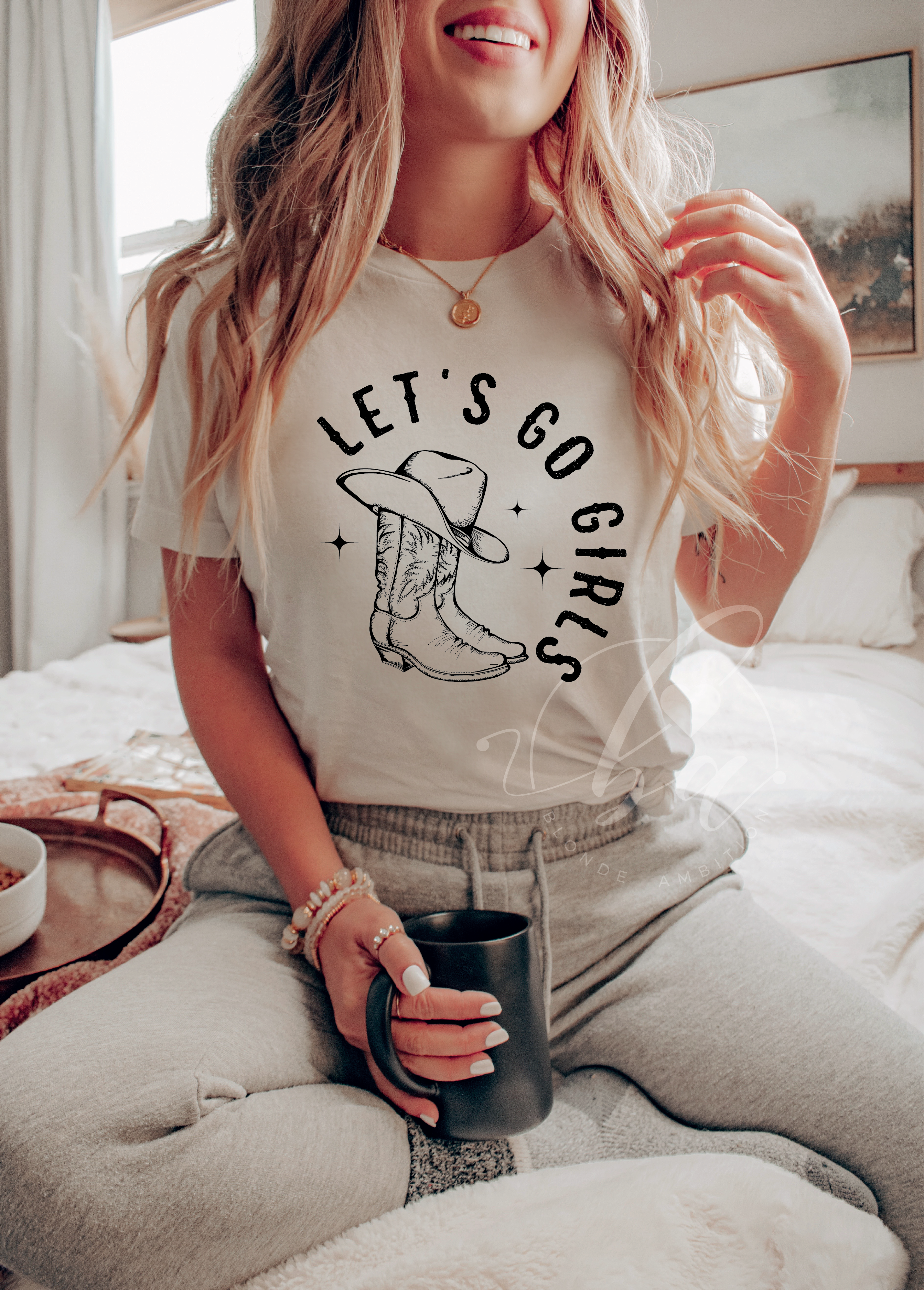 Blonde Ambition | Jewelry | Valentines Gift & Sweaters - Vente T-shirt à imprimés – femme - T-shirt Let's Go pour filles3