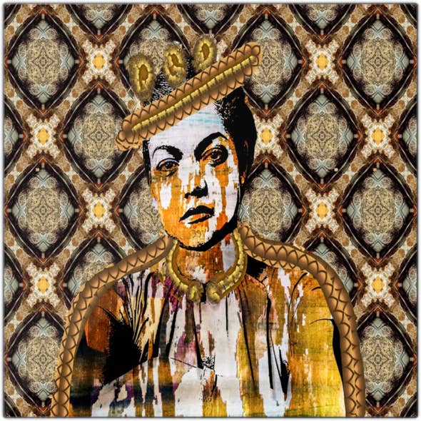 Queen Things No. 5 Pouf for wholesale by 3 Piece Urban Artisan