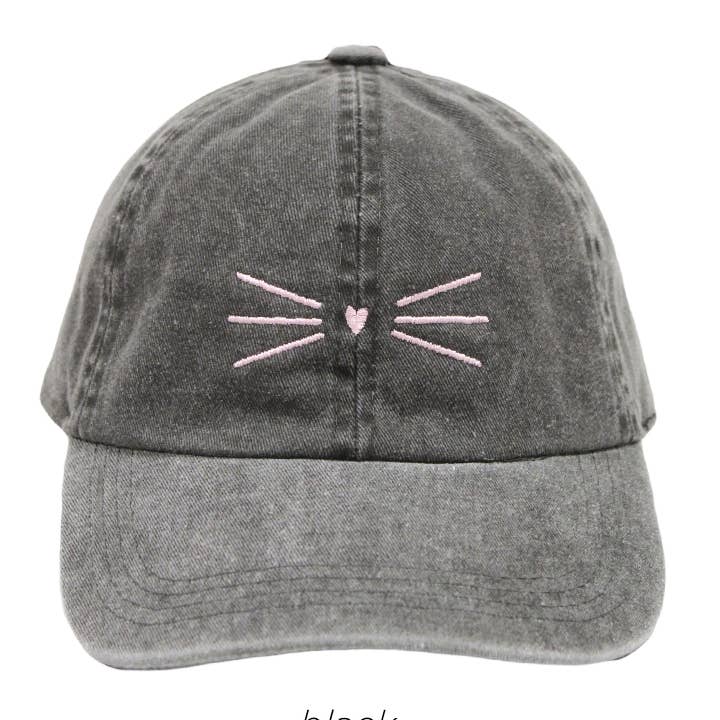 David And Young - Wholesale Baseball Cap - Women's - Cat Whiskers Embroidered Baseball Cap