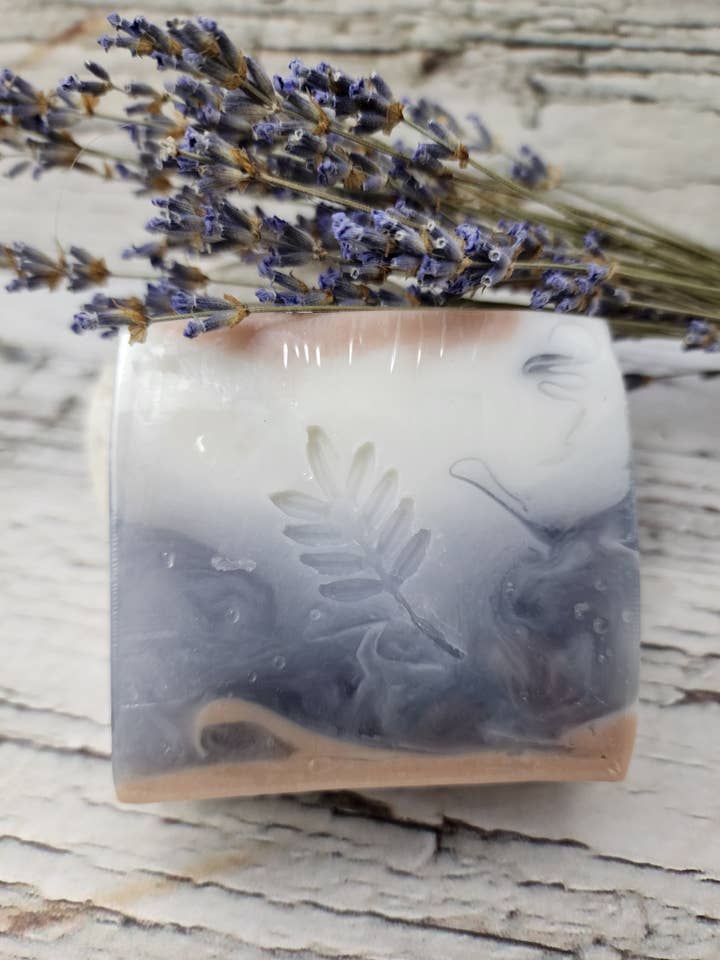 Lavender Beach Swirl Aloe & Goat's Milk Soap for wholesale by Lavender Beach