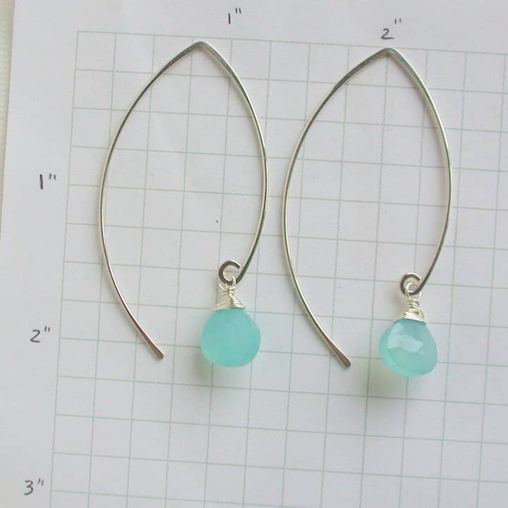 Linda Trent Jewelry – Engroshandel Hængeøreringe og creoløreringe – Chalcedonbuede gevindskærere4