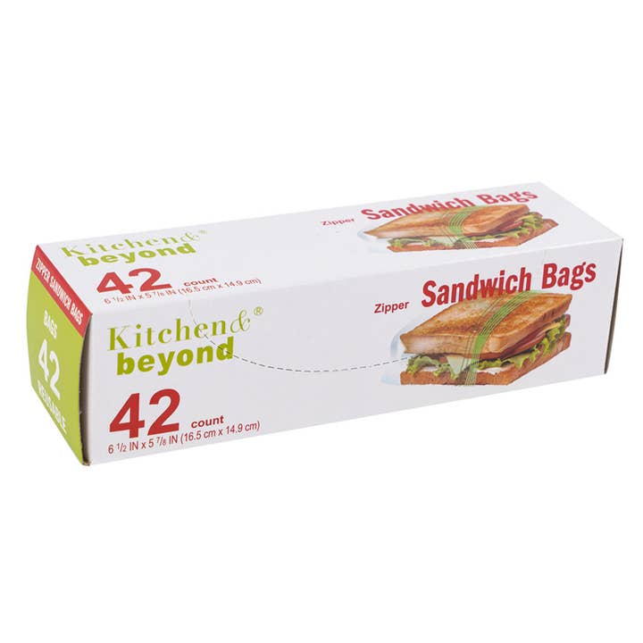 Deluxe Import Trading - Wholesale Food Storage Wrap/Bag - 42ct Zipper Sandwich Bag
