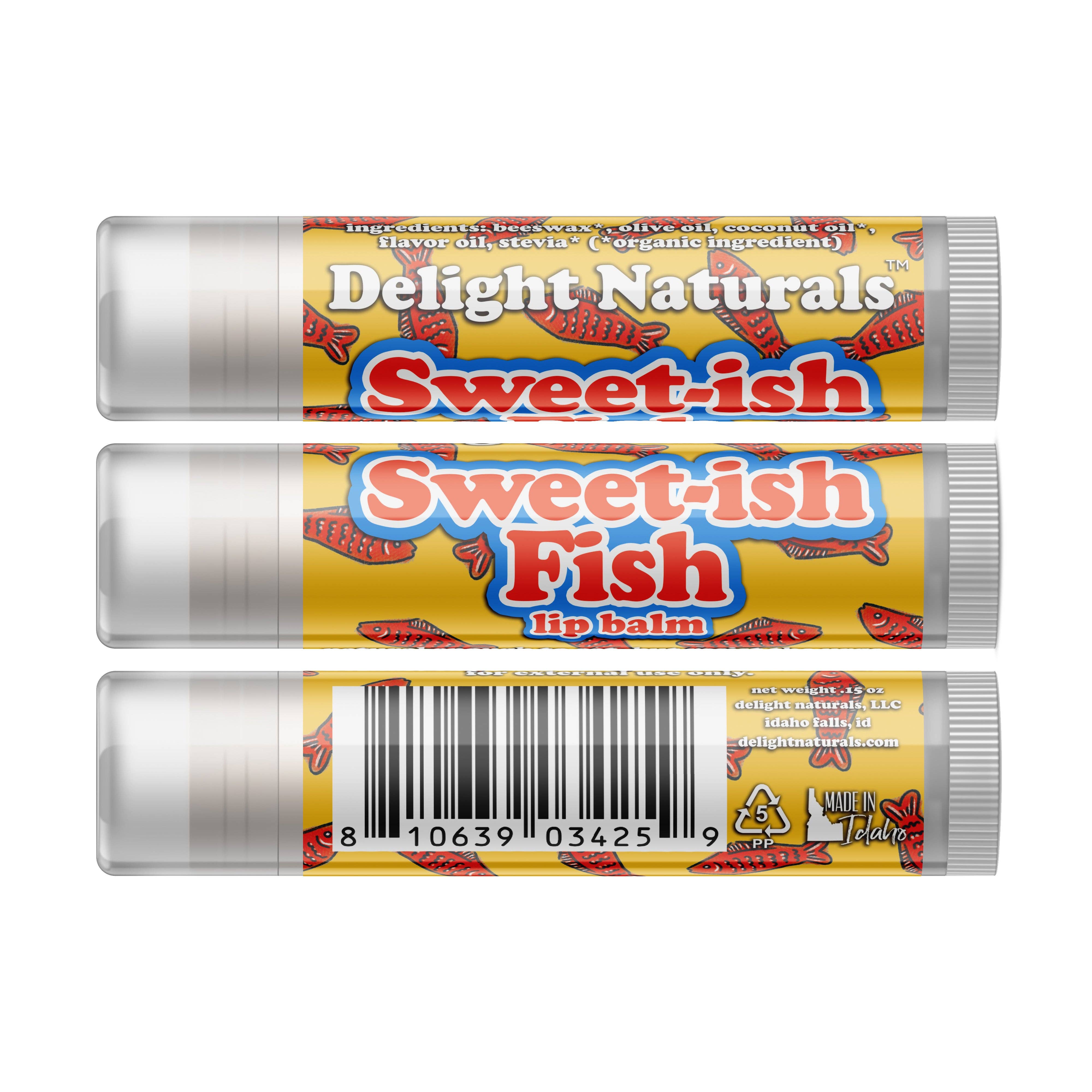 Delight Naturals – wholesale Lip Balm – Sweet-Ish Fish Lip Balm1