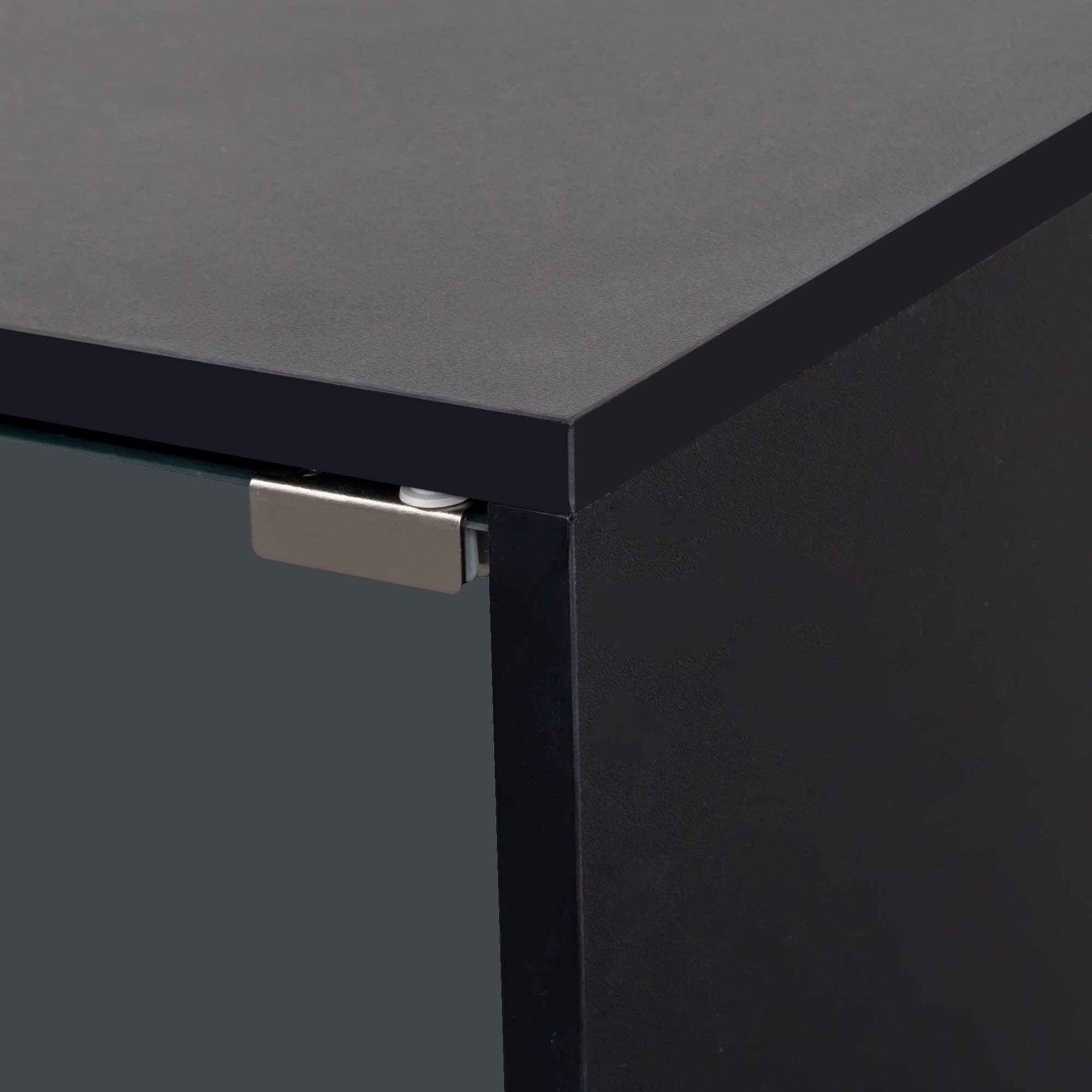 HOMYCASA DESIGN INC - Wholesale Shoe Rack - Black Salon 4-Tier Storage Display Cabinet & RGB LED Light7