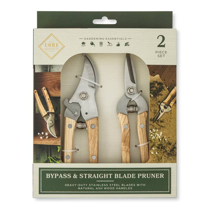 Core Home - Wholesale Garden Tool - Ash Wood w/ SS Pruner Set