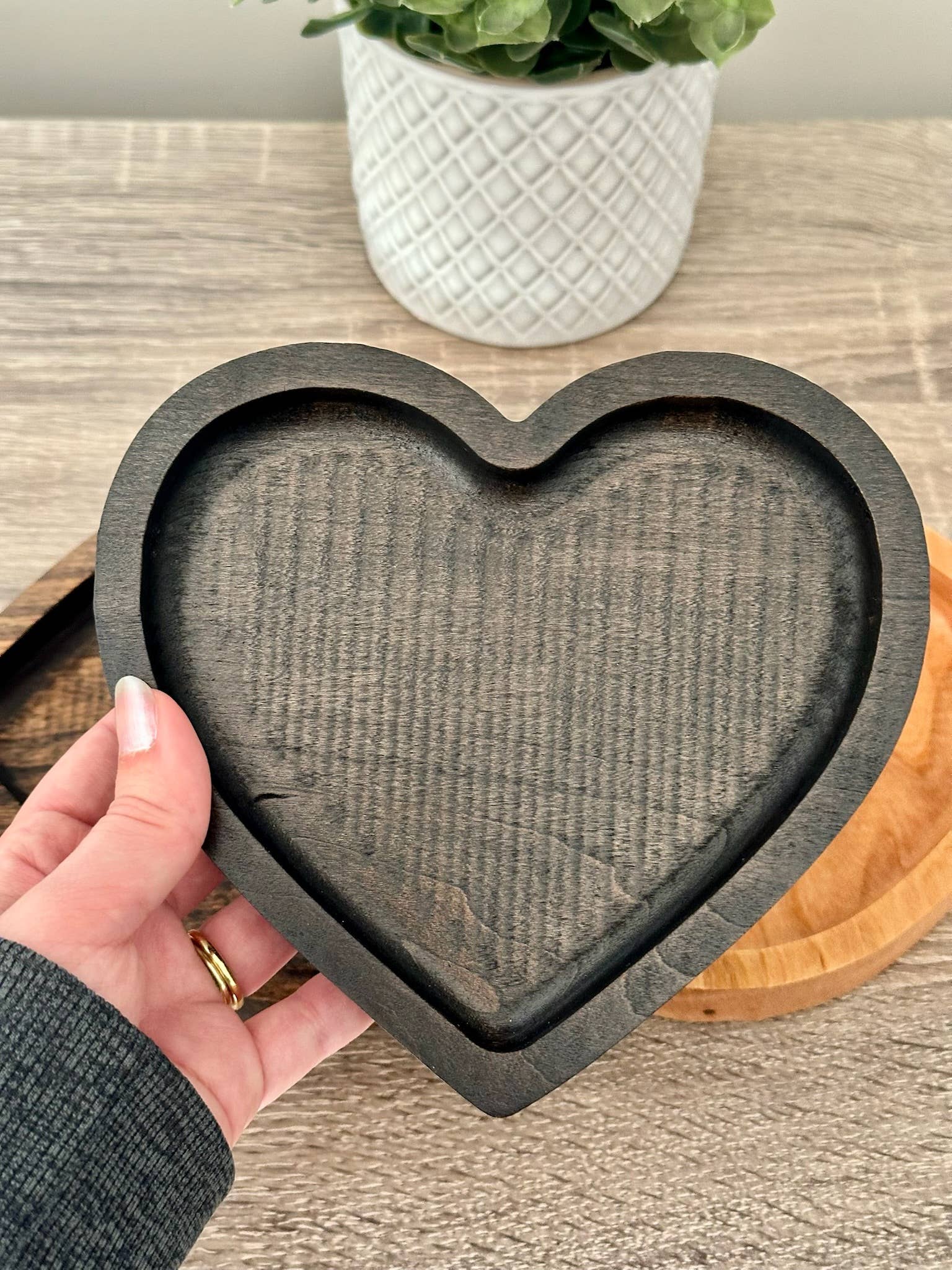 Third Eye Creation Company - Wholesale Decorative Tray - Valentine’s Heart Tray, Wooden Jewelry Dish, Gift for Her4