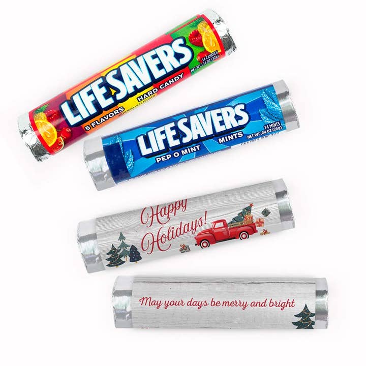 Rouleaux Lifesaver à 5 saveurs de Noël - Red Truck pour la vente par Just Candy