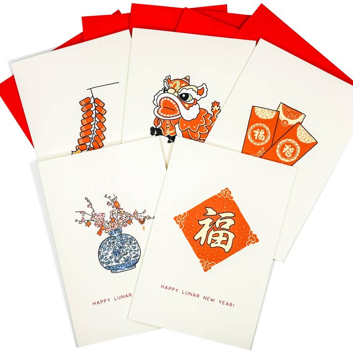 Lunar New Year Traditions Variety Box Set of 5 for wholesale by Zhi Wen Design