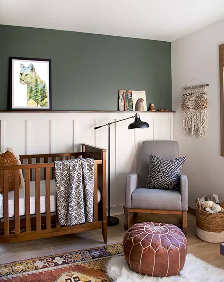 Elena Markelova Arts - Wholesale Art Print - Big Mountain Cat - Cougar Watercolor Art Print2