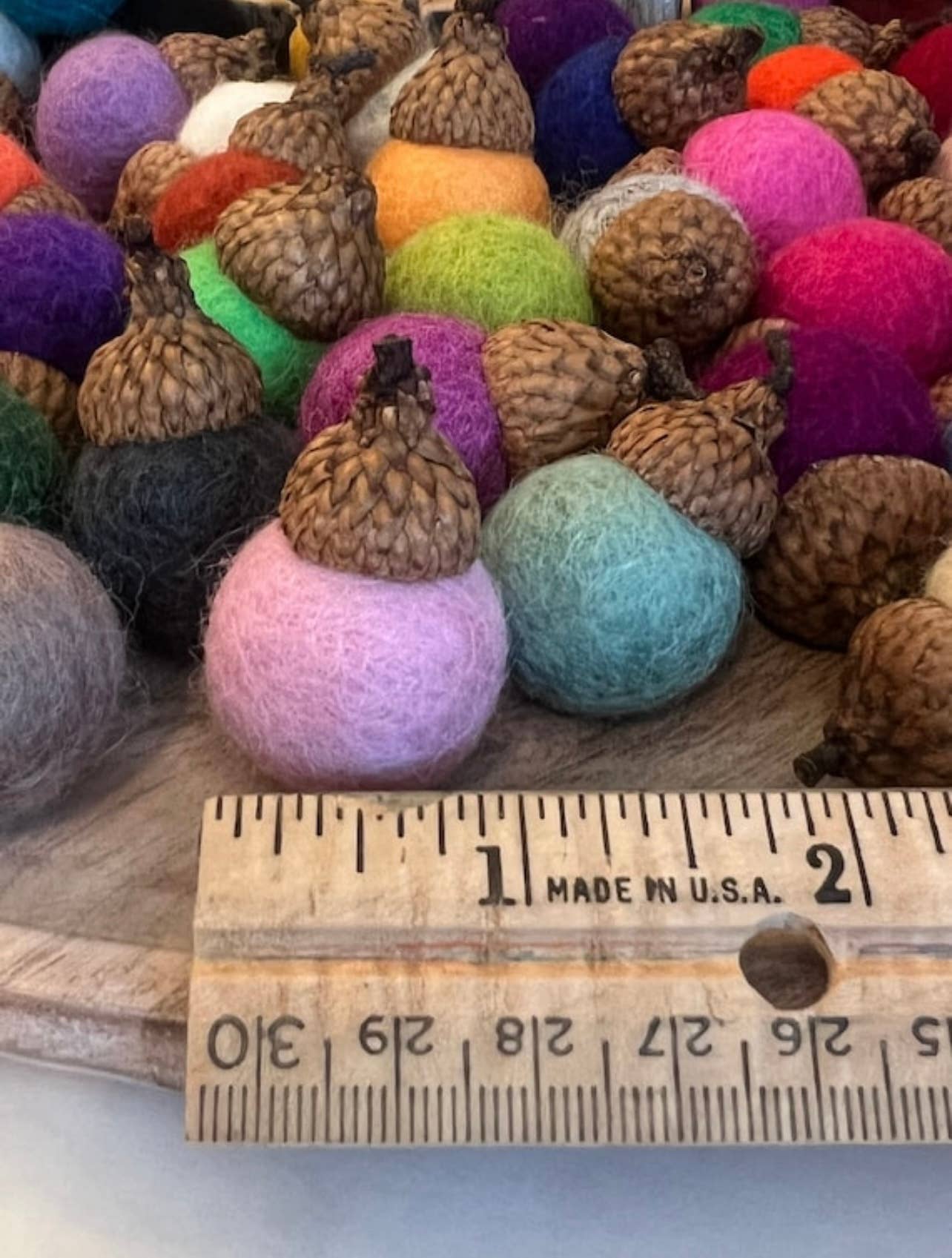 Leanne Bruce Co. - Wholesale Decorative Tabletop Object - Acorn Wool Felt Home Decor Real Caps Natural EO Diffuser5