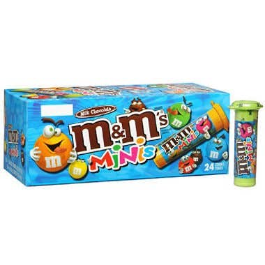 M&M'S MINI MILK CHOCOLATE 1.08OZ. X 24 TUBE for wholesale by Horizon Top Market