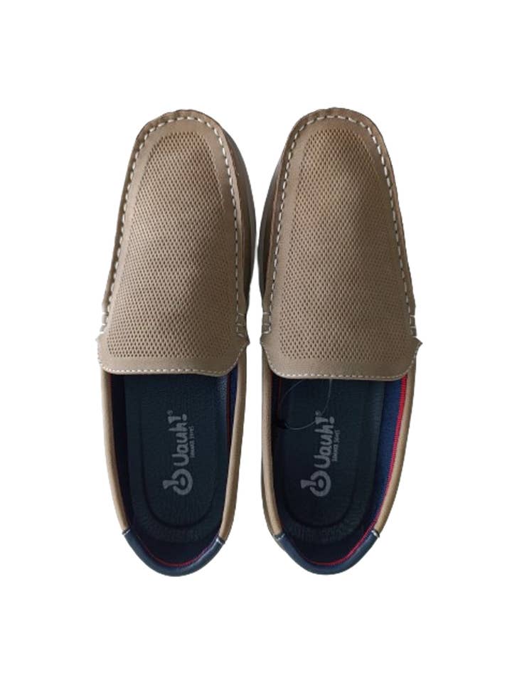 BeShoes Distribuição - Wholesale Loafers - Men's - Men's Taupe Leather Shoes Uauh® -2151jn162t2