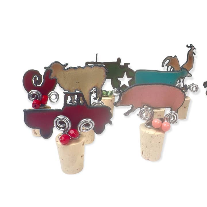 Iron Jewel - Wholesale Wine Stopper - Farm wine stopper tractor wine cork pig donkey rooster truck1