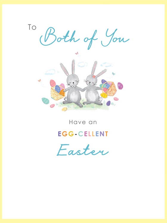 Easter Card, To Both of You, 2 bunnies for wholesale by Piccadilly Greetings