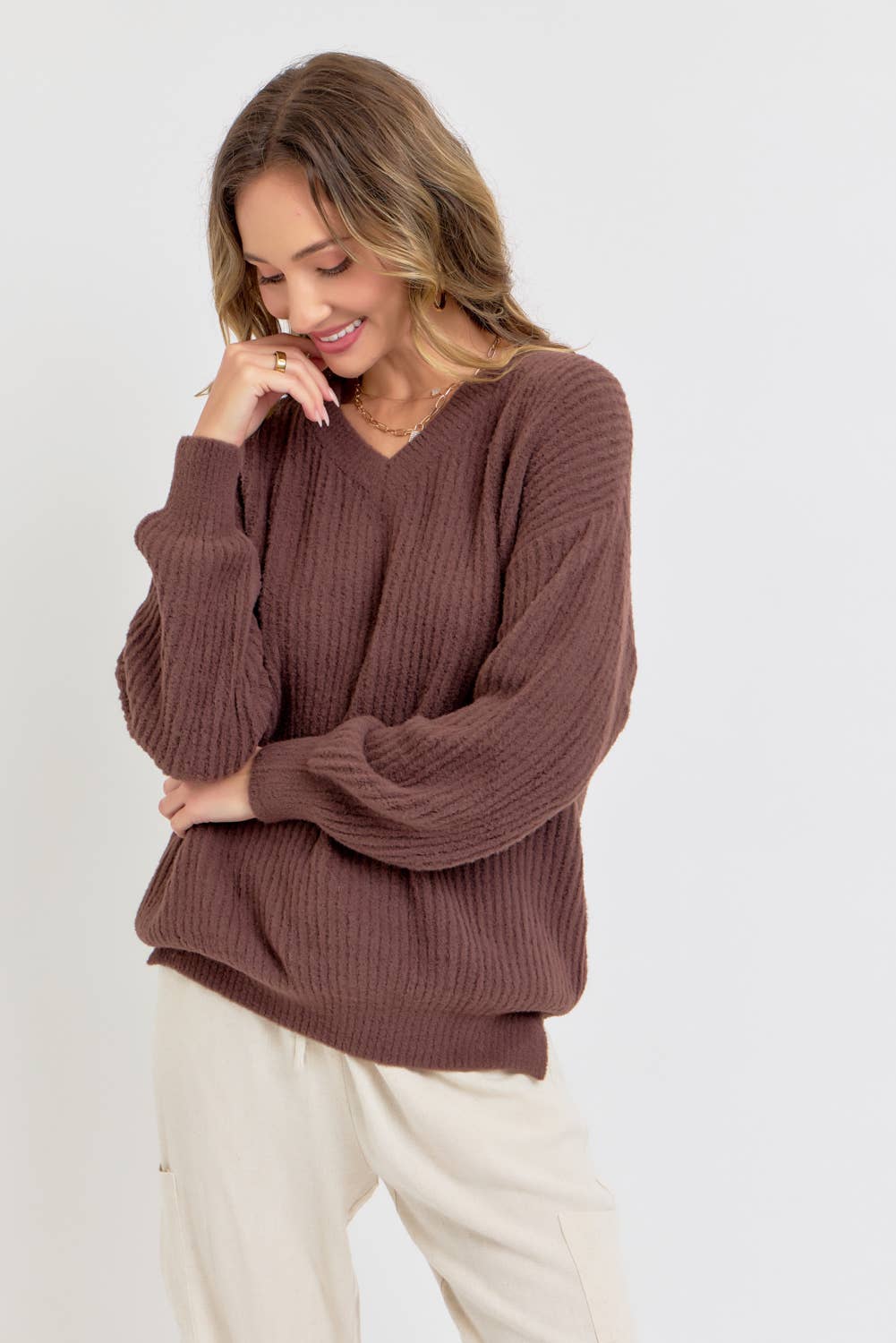 Sweet Lovely by Jen - Wholesale Knit Sweater - Women's -  EVERYDAY CASUAL  SWEATER50