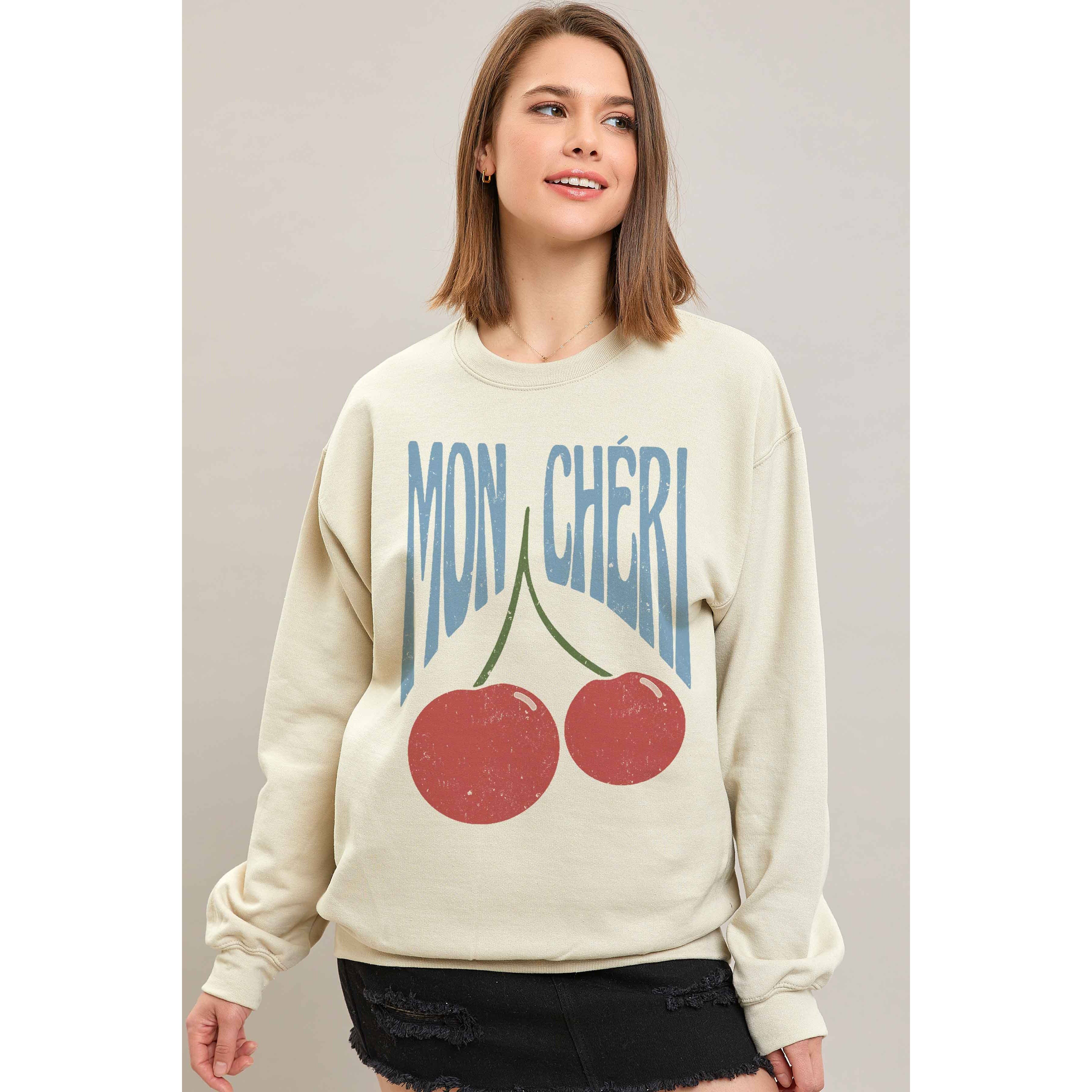 BLUME & CO. - Wholesale Graphic Sweatshirt - Women's - MON CHERI Oversized Graphic Sweatshirt2
