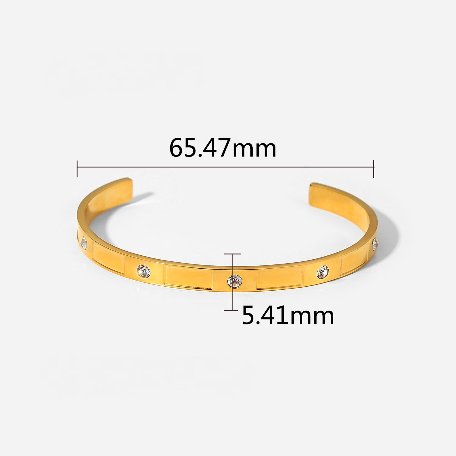 Mio Queena – Großhandel Manschettenarmband – Mehrere Stilvarianten 18K vergoldete Edelstahl-Armreifen - FGS16